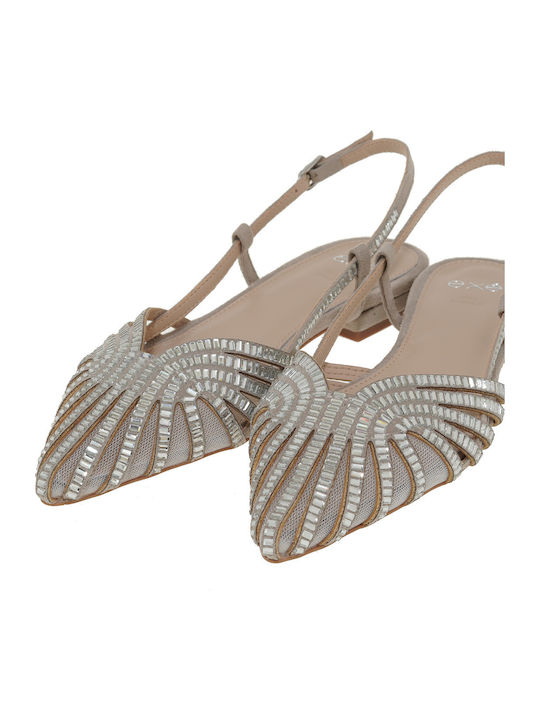 Suede Slingback Ballerinas Gray