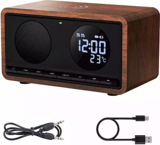 Manta Ceas Digital de Masă cu Alarmă & Radio Negru