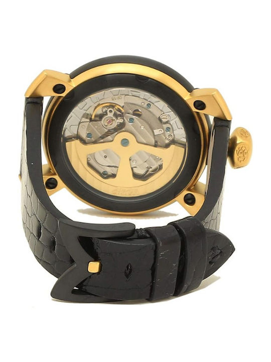 Gaga Milano Uhr Batterie mit Lederarmband