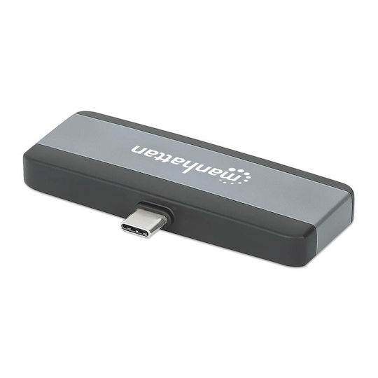 Manhattan USB-C Докинг станция с HDMI 4K PD Сив (190404)