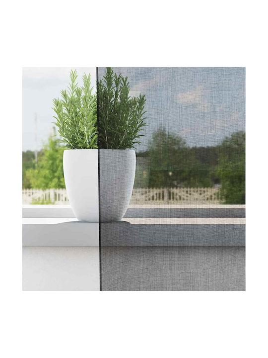 vidaXL Set Window Curtains with Tab Top Black 140x245cm