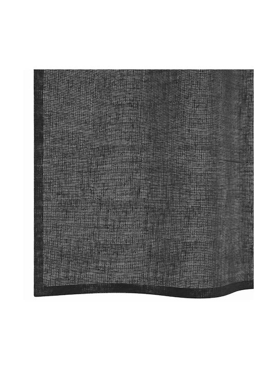 vidaXL Set Window Curtains with Tab Top Black 140x245cm