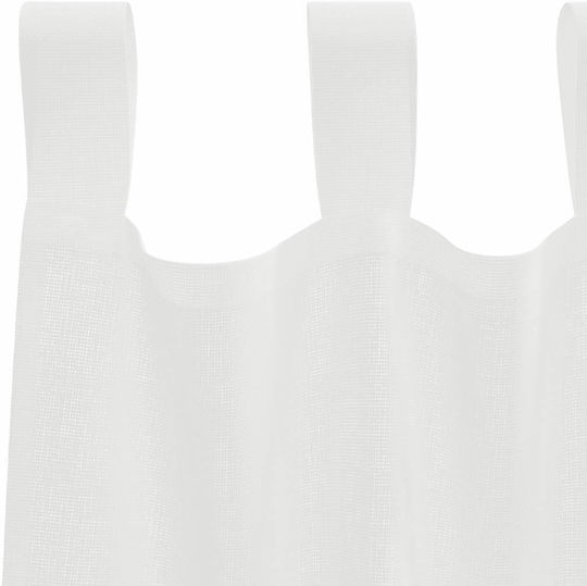 vidaXL Комплект Пердета И Завеси С Презрамки Voile Бели 140x260см