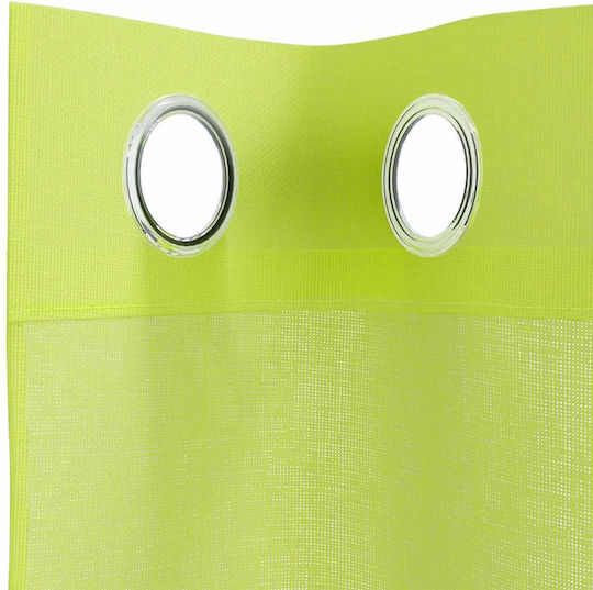 vidaXL Set Curtains with Grommets Voile Green 140x260cm