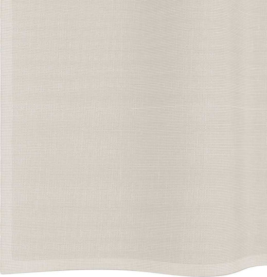 vidaXL Σετ Κουρτίνες με Τρουκς Voile Μπεζ 140x260εκ.
