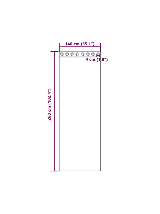 vidaXL Set Perdele Cu Capse Portocalii 140x260cm