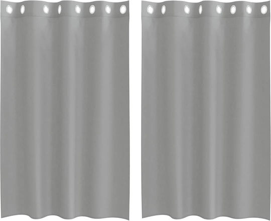 vidaXL vidaXL Vorhänge Fenster mit Grommets Grau 140x175cm