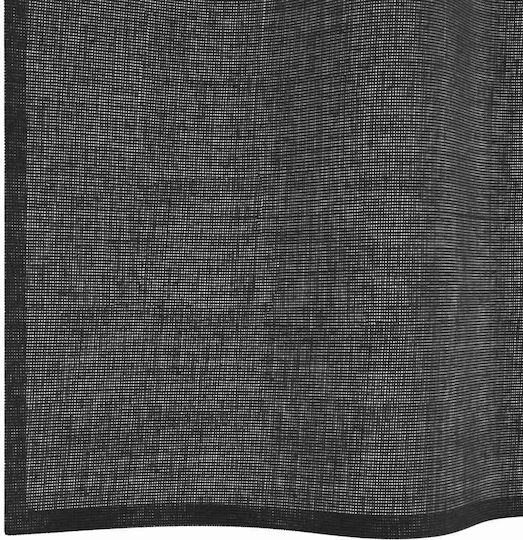 vidaXL Set of Curtains with Grommets Voile Black 140x300cm