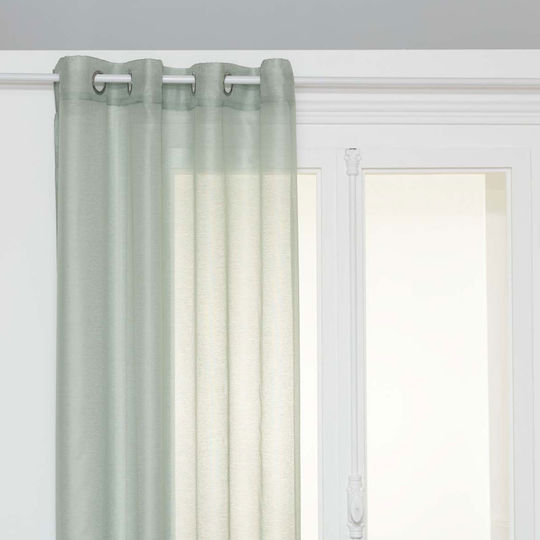 Atmosphera Curtain with Grommets Moly Green 135x240cm