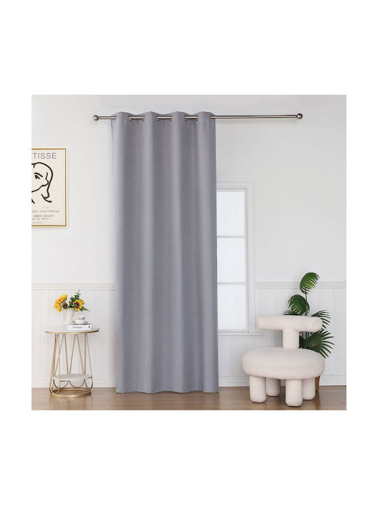 Viokarpet Verdunkelungsvorhang mit Grommets D. Grau 140x265cm