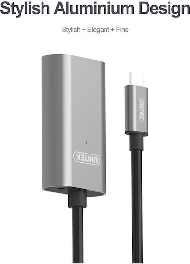 Unitek USB 3.1 Cable USB-C male - USB-A female Black 5m (U304A)