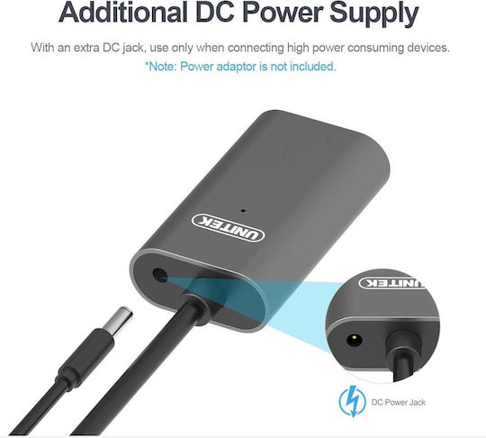 Unitek USB 3.1 Cable USB-C male - USB-A female Black 5m (U304A)