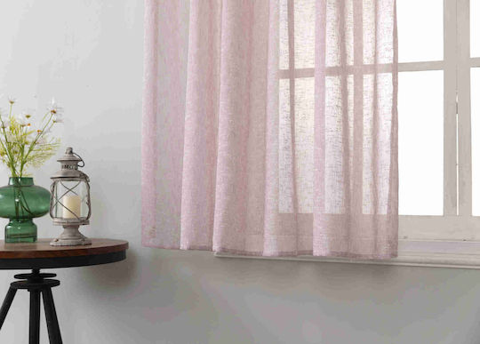 Bazaar247 Κουρτίνα Παραθύρου με Τρέσα Ροζ 200x150εκ.