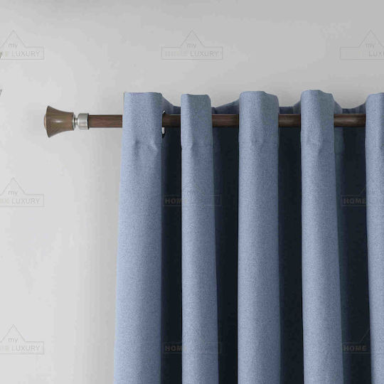 Lucktora Lucktora Vorhänge mit Grommets Blau 270x265cm