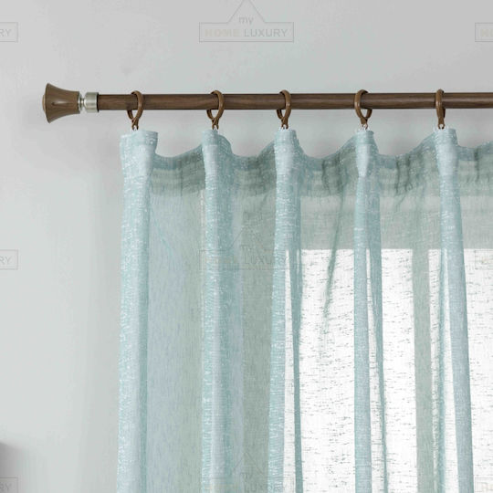 Lucktora Lucktora Vorhänge Fenster mit Bleistiftfalten Petrol Blau 200x150cm