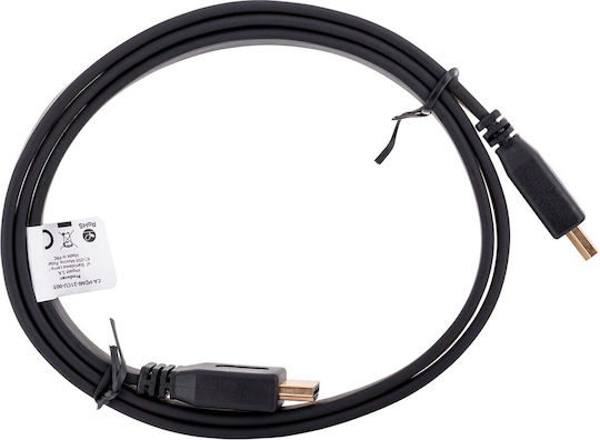 Lanberg HDMI 1.4 High Speed 1080p 120Hz Cable HDMI Male - HDMI Male 1m Black