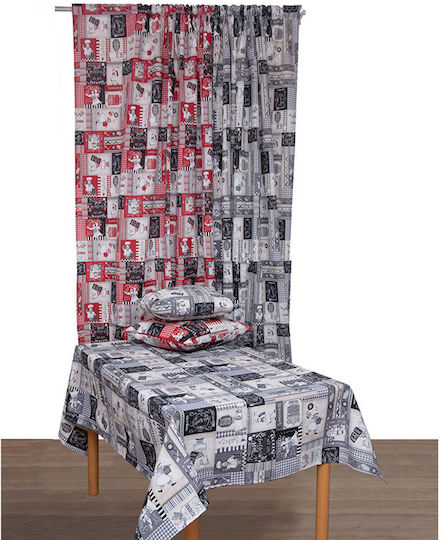 Viopros Пердета и Завеси с Плик с Писалка Сив 140x270см