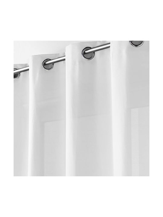 Douceur d'Intérieur Κουρτίνα με Τρουκς L-c Absolu Λευκή 140x260εκ.