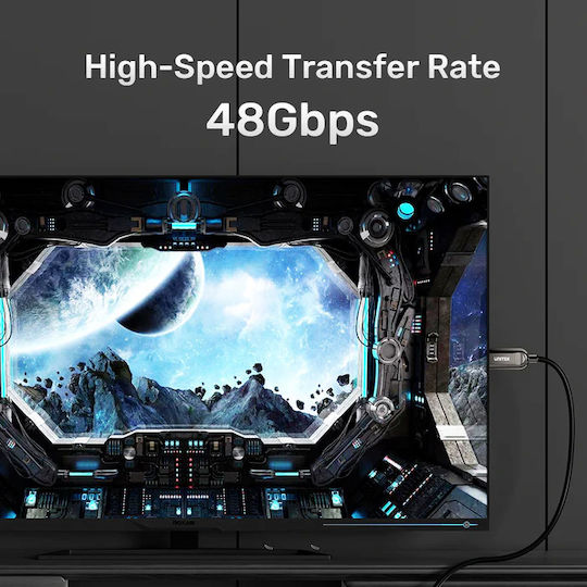 Unitek HDMI 2.1 Ultra High Speed 48Gbps 4K 120Hz HDR VRR Cable HDMI Male - HDMI Male 40m Black