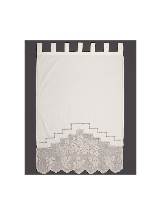 Silk Fashion Window Curtain with Tab Top BG11 Knitted Ecru 110x150cm