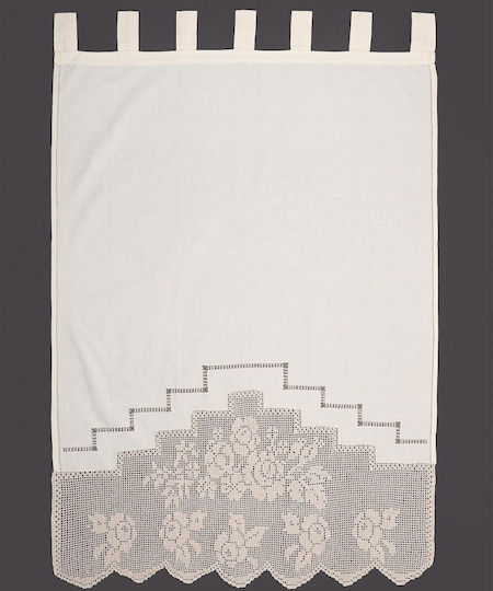 Silk Fashion Завеса За прозорец с Превод: Презрамки BG11 Плетено Ecru 6978000001089 80x120бр