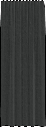 vidaXL Σετ Κουρτίνες με Τρέσα Μαύρες 140x260εκ.