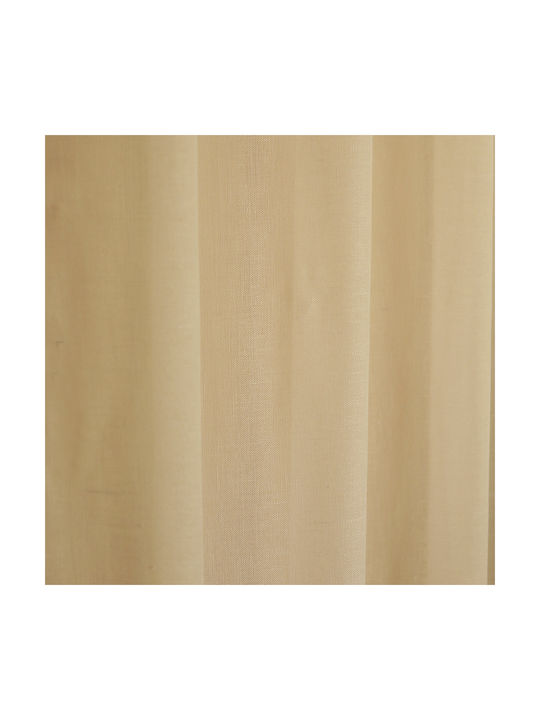 Decocraft Κουρτίνα με Τρουκς Linenlook Μπέζ 140x260εκ.