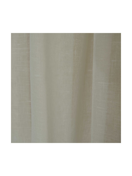 Decocraft Curtain with Pencil Pleat Linenlook Ecru 140x270cm