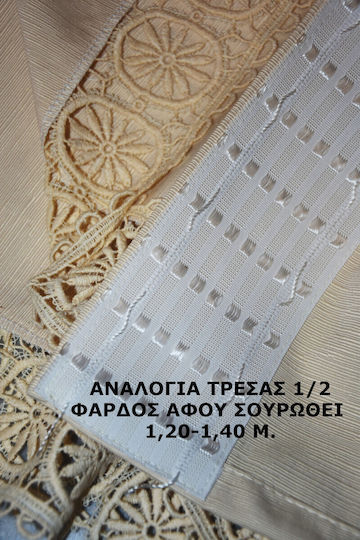 Decotelia Κουρτίνα με Τρέσα Εκρού 250x260εκ.