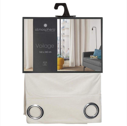 Atmosphera Vorhang mit Grommets Lilou Ecru 140x260cm