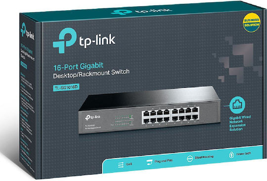 TP-LINK TL-SG1016D v12 Unmanaged L2 Switch με 16 Θύρες Ethernet