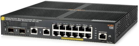 HP Aruba 2930F Verwaltet L3 PoE+ Switch mit 12 Ports Ethernet und 2 SFP Ports