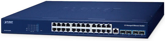 Planet Technology GS-6311-24T4X Managed L3 Switch με 24 Θύρες Gigabit (1Gbps) Ethernet και 4 SFP Θύρες
