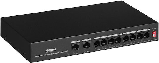 Dahua Unmanaged L2 PoE+ Switch with 10 Ethernet Ports