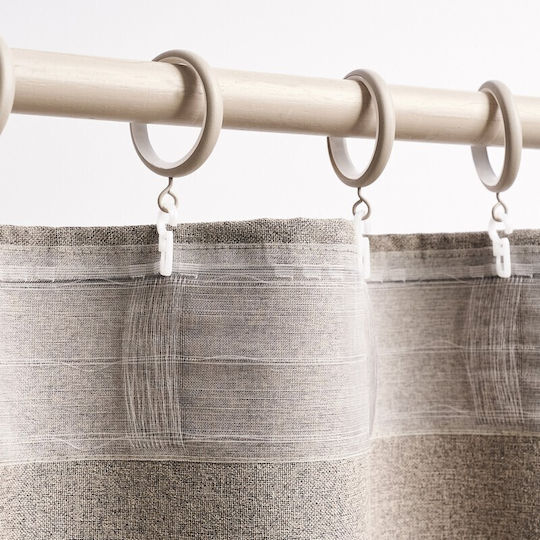 Gofis Home Curtain Blackout with Pencil Pleat Nap 129 Beige 2004129470230 155x280cm