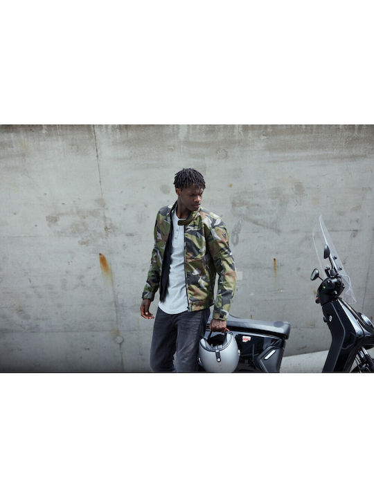 Rev'IT Shade H2O Winter Herren Motorradjacke Wasserdicht Camo Light Grey