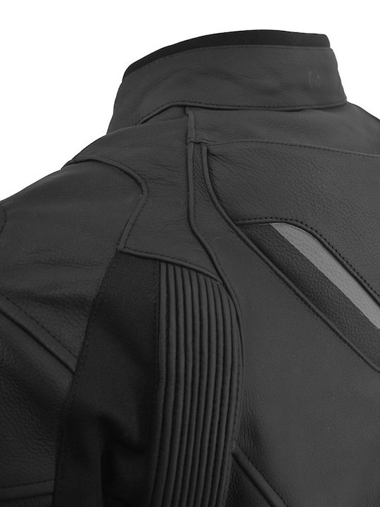 AGVpro Factory Men's Motorcycle Jacket Leather 4 Seasons Black