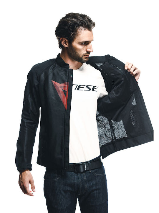 Dainese Herosphere Air Tex Men's Motorcycle Jacket 4 Seasons Black/Red Diamond