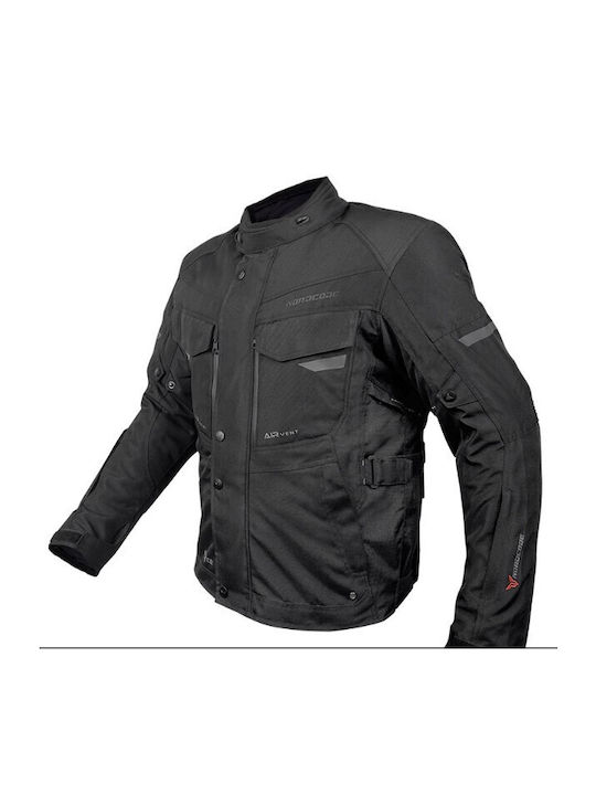 Nordcode Force Oversize Winter Herren Motorradjacke Wasserdicht Schwarz