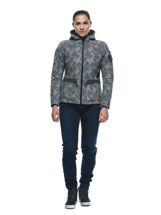 Dainese Absøluteshell Pro Women's Motorcycle Jacket 4 Seasons Waterproof London Fog Camo Dots