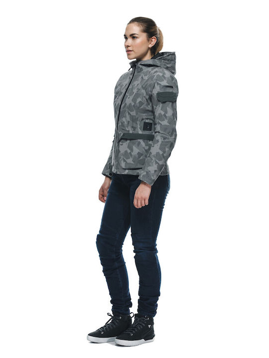 Dainese Absøluteshell Pro Women's Motorcycle Jacket 4 Seasons Waterproof London Fog Camo Dots
