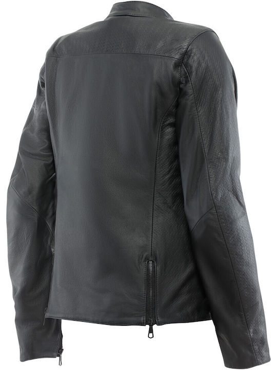 Dainese Itinere Γυναικείο Μπουφάν Μηχανής Δερμάτινο 4 Εποχών Μαύρο