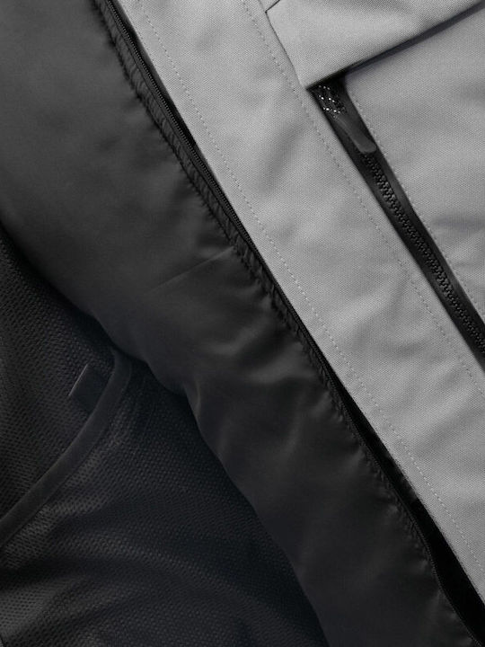 T.ur Men's Motorcycle Jacket 4 Seasons Waterproof Gray