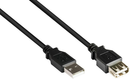 Alcasa USB кабел Alcasa 2511-of03s USB кабел USB 2.0 0.3 M USB A черен