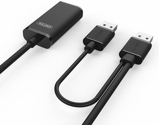 Unitek USB 2.0 Cable USB-A male - USB-A female / USB-A male Μαύρο 20m Y279
