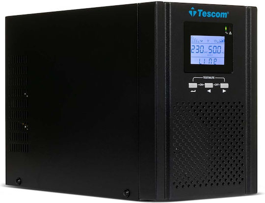 Tescom Neoline Pro 1102 ST UPS On-Line 2000VA 1800W with 3 Schuko Power Plugs