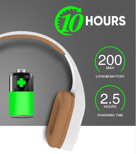 Sonic Gear Airphone 5 Fără fir / Cu fir Over Ear Căști cu 10 ore de Funcționare White Grey