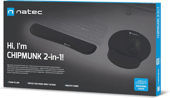 Natec Mouse Pad Μαύρο