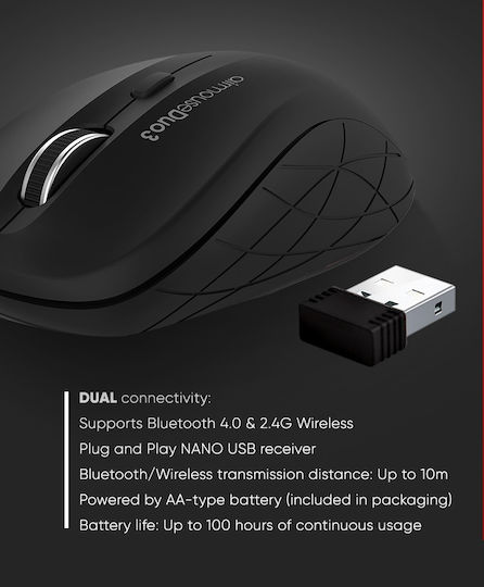 Alcatroz Duo 3 Ασύρματο Bluetooth Ποντίκι Λευκό