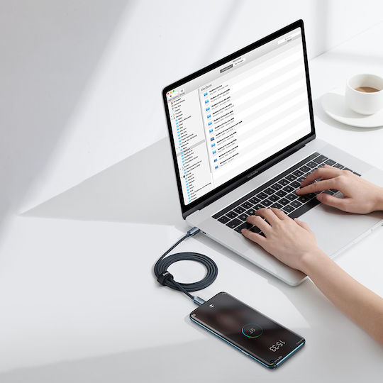 Baseus Crystal Shine Series USB 2.0 Cable USB-C male - USB-C 100W PD Μαύρο 2m CAJY000701